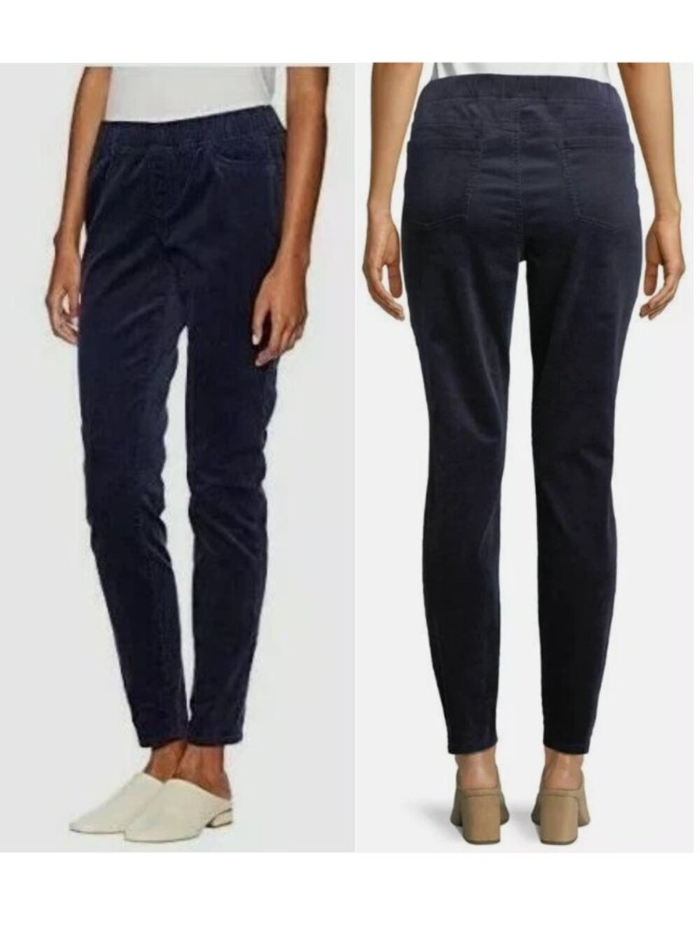 Eileen Fisher Organic Cotton Tencel Stretch Corduroy Jeggings - Size XL
